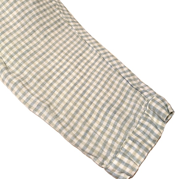 FLAX Classic Linen Gingham Top: M - Picture 3 of 6